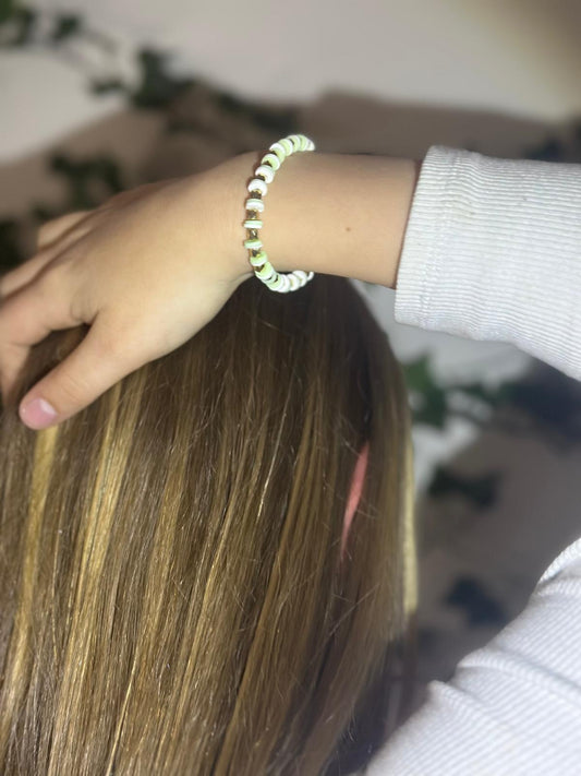 Handmade braclets green gold