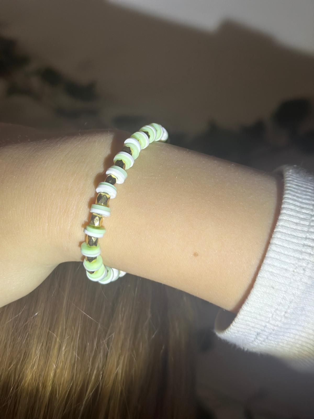 Handmade braclets green gold