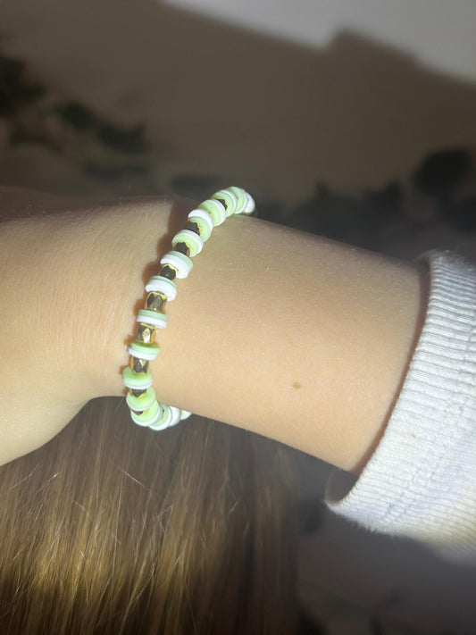 Handmade braclets green gold