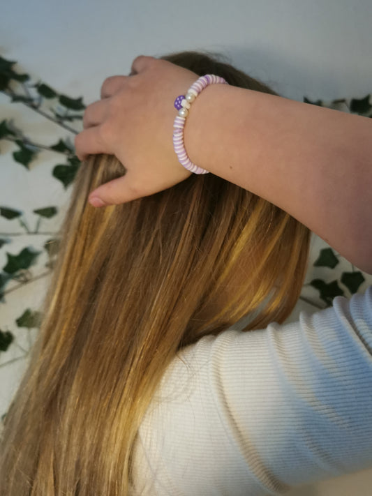 Handmade braclets purple pearl